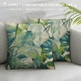 thumbnail image 3 of Shiartex  Palm Leaf Pillow Cases Green Palm Tree Banana Leaves Tropical Jungle Botanical Plant Throw Pillowcases Cushion Cover Home Decor Pillow for Sofa Bed 22x22in, 3 of 5