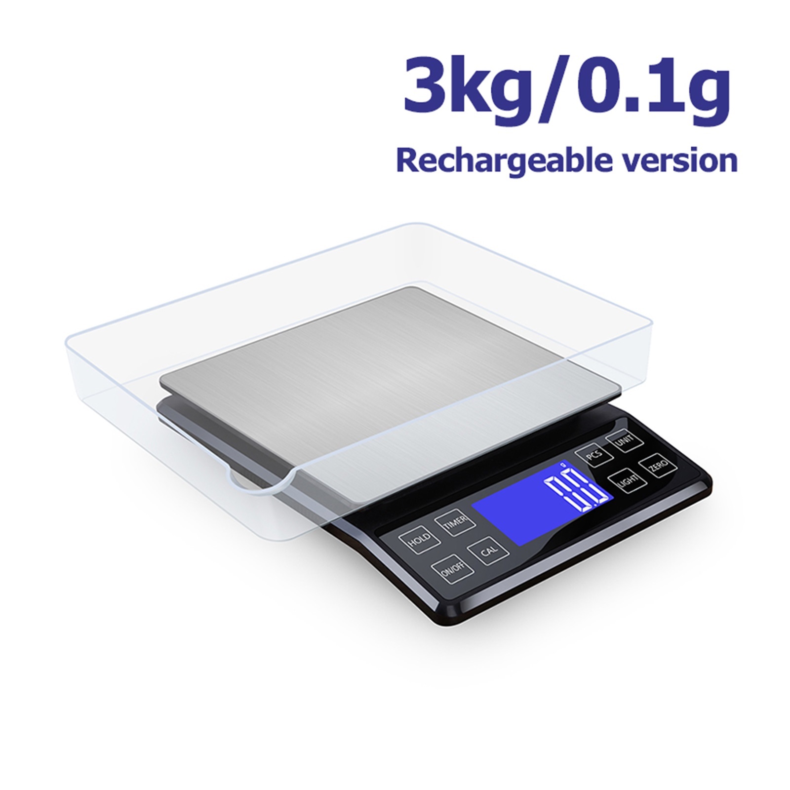 Precision Kitchen Scale 3kg/5kg/10kg Household Food Coffee Balance Waterproof Electronic Scales ,Multiple Accessories