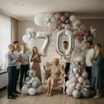 thumbnail image 3 of Silver Number 70 Mylar Foil Balloon 40" - Helium or Air Inflatable Metallic Balloons for 70th Happy Birthday Party, Anniversary, Graduation Decor, 3 of 9