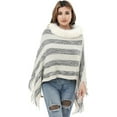 thumbnail image 3 of ZhangBaoLin Women Shawl Wrap Cardigan Knit Poncho Cape Sweater Coat Fashion Wool Neck Tassels Knitwear, 3 of 6