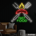 thumbnail image 2 of Craftnamesign Fast Food Neon Sign, Sausage LED Sign, Fast Food Shop Decor, 2 of 4