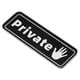 thumbnail image 1 of Uxcell Señal Privada para Puerta 6"x2" Etiqueta Adhesiva de Privacidad Negra, 1 of 7