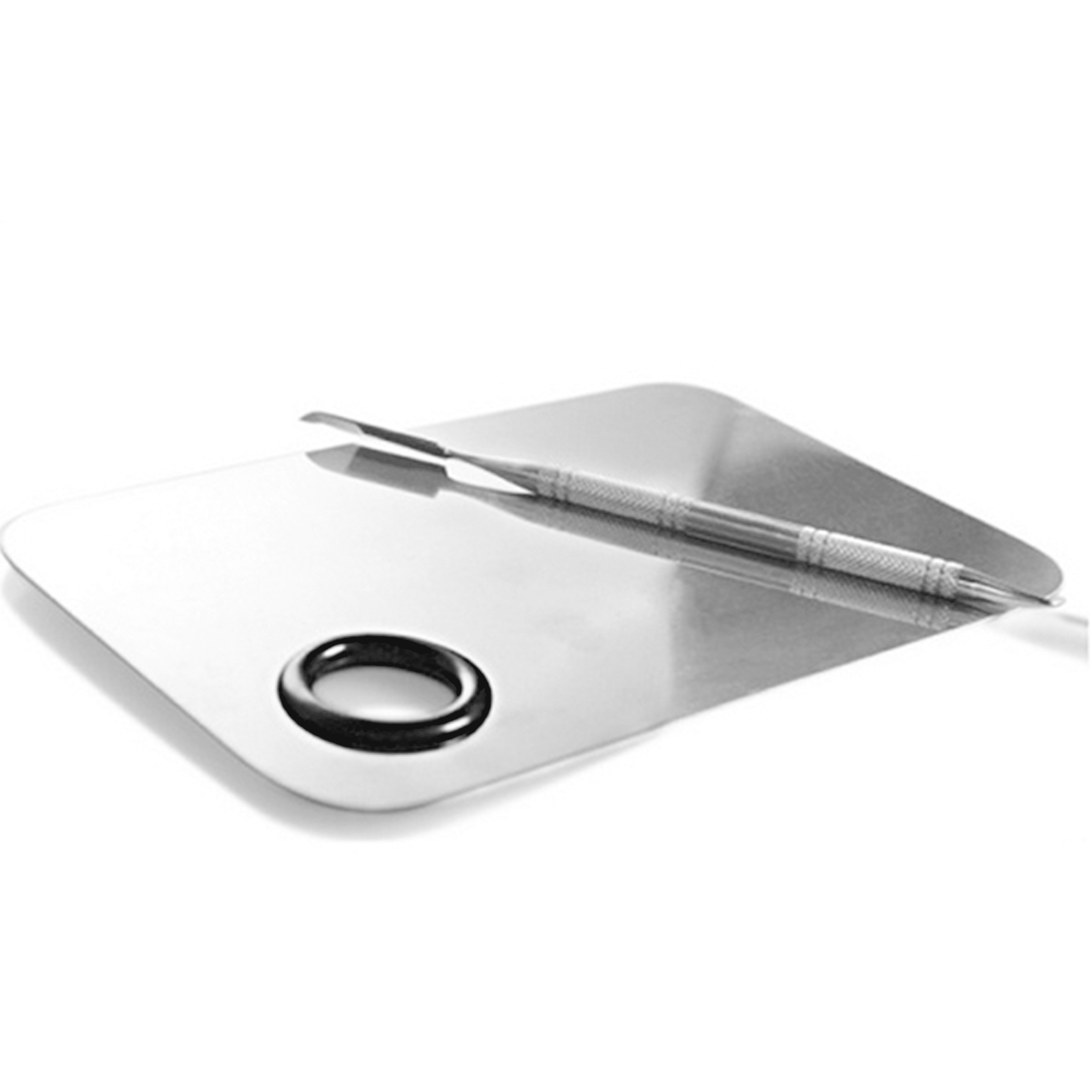 M B S Beauty Stainless Mixing Palette - Mixing Palette For Makeup M B S Beauty Stainless Mixing Palette - Mixing Palette For Makeup