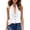 White, variant on Venzia Women‘s Summer V Neck Button Down Tank Top – Sleeveless Casual Blouse with Ruffle Detail, Lightweight Dressy Vest for Date Night & Club YellowA XL