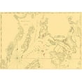 thumbnail image 2 of Des Barres 32x24 Black Ornate Wood Framed with Double Matting Museum Art Print Titled - Blue Hill Bay to Belfast Bay Maine, 2 of 4