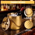 thumbnail image 7 of 3L Gold Ice Bucket with Lid, Double Wall Insulated Stainless Steel Champagne Bucket for Bar, Party, Cocktail, Camping, 7 of 7