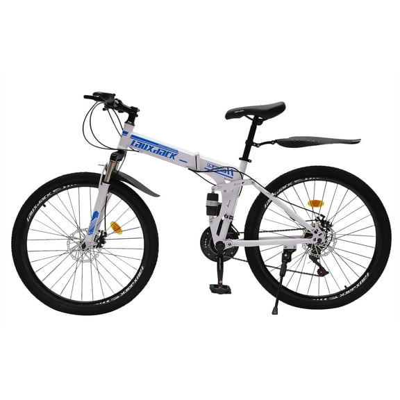 Adjustable Height Adult's 26" Folding Bikes, White