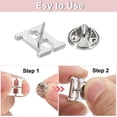 thumbnail image 3 of Uxcell Letter Lapel Pins, Initial Alphabet Collar Pins, Silver Tone, Letter S, 3 of 7