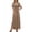 Khaki, variant on DeHolifer Women's Dresses Spring Boho Floral Maxi Dresses Casual Short Flutter Sleeve Smocked Flowy Summer Dress Yellow S