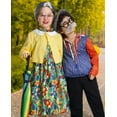 thumbnail image 3 of IKALI Old Lady Costume for Kids, Girls 100th Day of School Costume, 90s Floral Dress Granny Outfit 7-8Y, 3 of 6