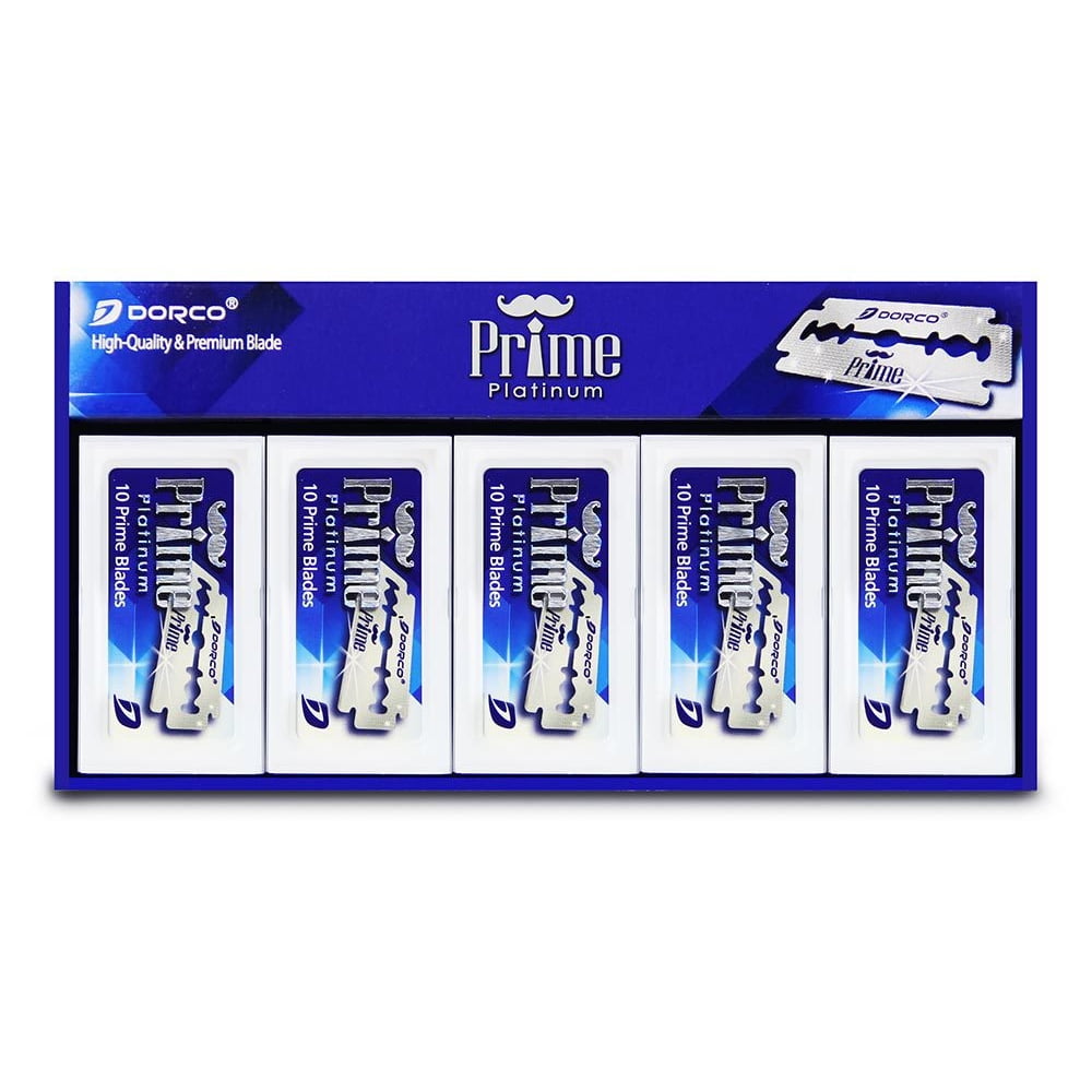 Dorco STP301 Prime Platinum Double-Edge Razor 100Ct
