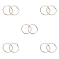 thumbnail image 1 of Qarigey 1 par de suministros de joyería, pendientes de aro grande de oro rosa para mujer, círculo liso con orificio para la oreja, decoración para 5 cm sin agujero 5piezas Qarigey CBP219631, 1 of 4