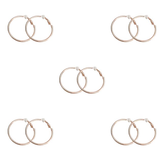 Pendientes para Niña Qarigey Clip de Oreja a la Moda Vintage 3cm Sin Agujero 5Conjunto