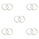 thumbnail image 1 of Qarigey 1 par de suministros de joyería, pendientes de aro grande de oro rosa para mujer, círculo liso con orificio para la oreja, decoración para 5 cm sin agujero 5piezas Qarigey CBP219631, 1 of 4