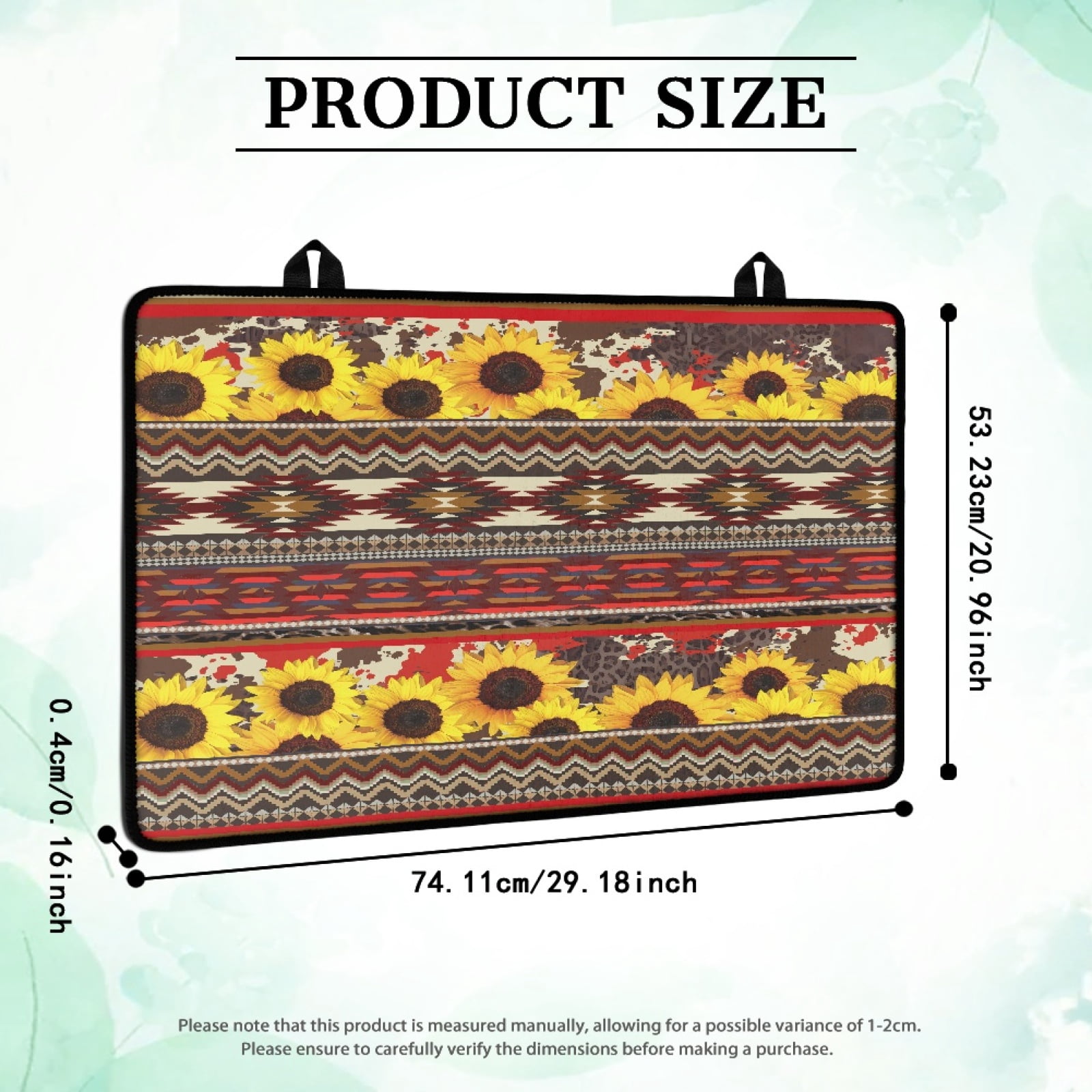 Renewold Stove Top Cover for Electric Stove, Stove Mat for Glass Stove Top, Heat Resistant Oil Resistant Cooktop Protector Cover for Kitchen Decor, American Tribal Sunflower Cow Print Red