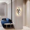 thumbnail image 3 of Indoor Wall Light, Modern Curve Design LED Wall Sconce 16W, Warm Light Wall Sconce, Premium Black, for Bedroom, Living Room, Creative Hanging Wall Sco, 3 of 5