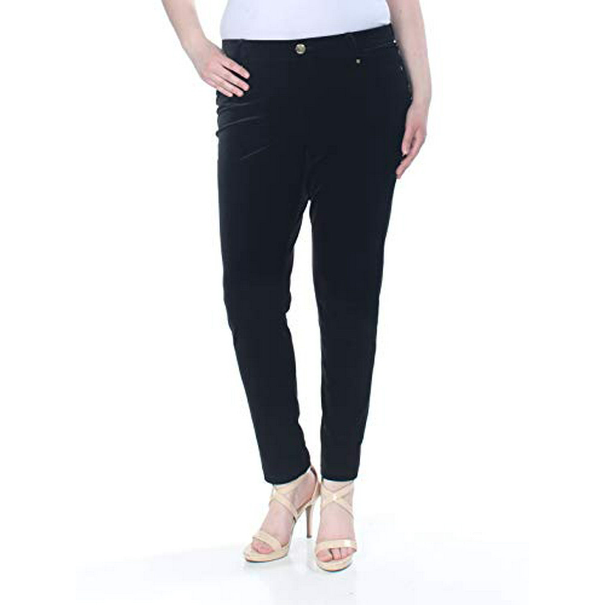 INC International Concepts INC Velvet Skinny Pants, Black,