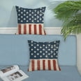 thumbnail image 3 of 4th of July Pillow Covers 18x18 Set Of 2 Independence Day Red Blue Stripes Stars Throw Pillow Covers Outdoor USA Memorial Day Vintage Patriotic Pillowcase Farmhouse Cushion Cover For Sofa Couch, 3 of 6