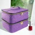 thumbnail image 3 of 2x Bolsa de Estuche de Transporte de de Uñas con Capacidad para 30 Botellas de Gran Capacidad con Divisores Suaves Contenedor Yuyangstore Estuche de transporte de esmalte de uñas, 3 of 7