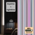 thumbnail image 3 of Colorful Striped Blackout Curtains for Bedroom/Living Room, Pinch Pleated Black Out Curtains, Pink Blue Yellow Abstract Vertical Lines Room Darkening Window Drapes with Hooks 2 Panels, 59"x70", 3 of 8