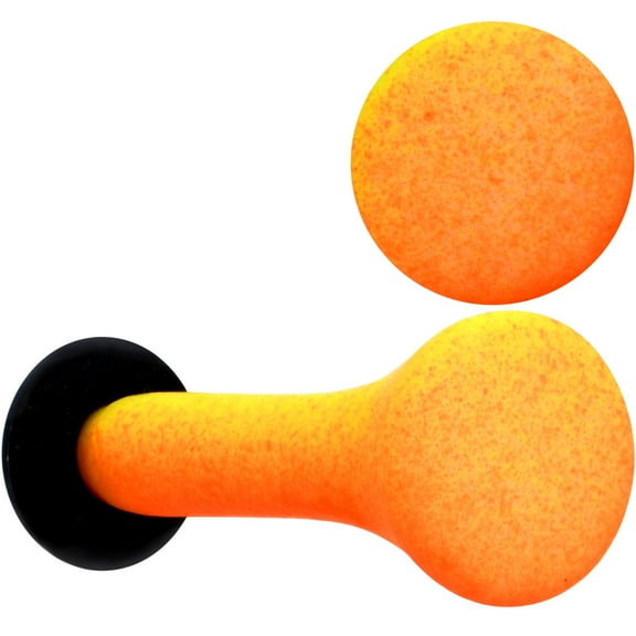 Body Candy 12 Gauge 2Pc Ear Plugs Yellow Orange Ombre Matte Acrylic Single Flare Ear Plug Gauges Set of 2