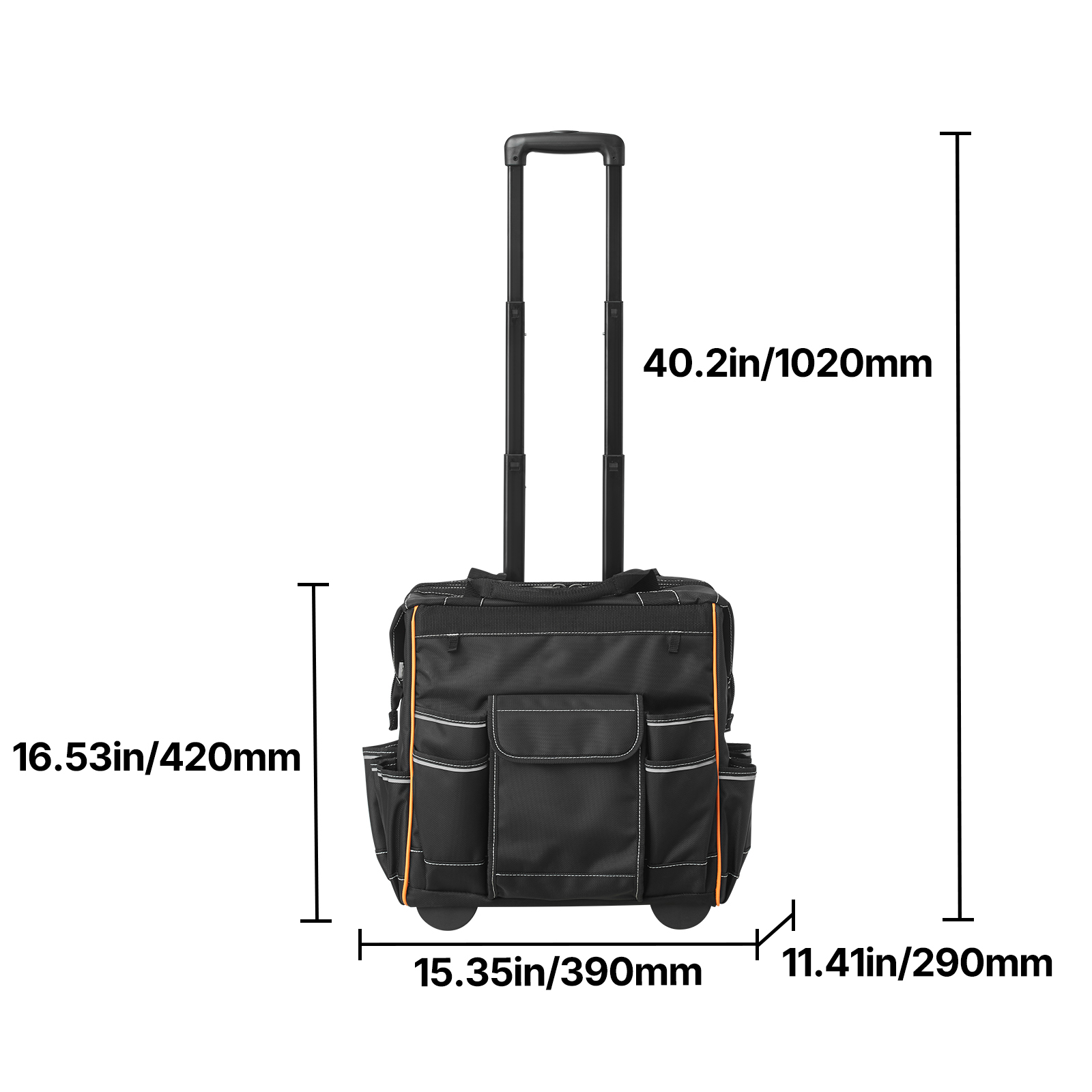 KFFKFF Rolling Tool Bag with Wheels, 110 Lb Capacity photo 8