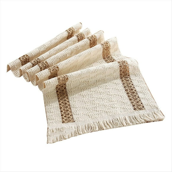 Camino de Mesa para Decoración de Verano, Camino de Mesa de Macramé Rústico de 180 cm, Tejido de y Algodón.