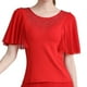 thumbnail image 3 of Tops de Baile elegantes Yuyangstore para mujer blusa de manga de trompeta Baile latino M, 3 of 6