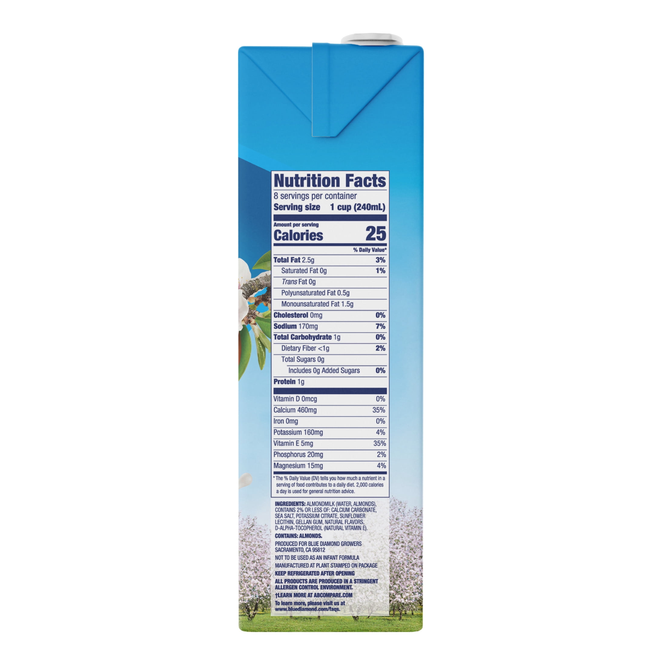 Almond Breeze Shelf-Stable Unsweetened Original Almondmilk, 64 oz