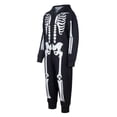 thumbnail image 4 of BOOMNY Halloween Unisex Boys Girls Flannel Pajamas Jumpsuit Hallowmas Skeleton Graphic Long Sleeve Hooded Pjs Jumpsuit Cozy Warm Loungewear Homewear, 4 of 4