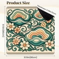 thumbnail image 2 of Mahjong Mat 31.5" x 31.5" Abstract Floral Waves Soft Teal Peach Tones Whimsical Swirls Non-Slip Noise Reduction Mahjong Tiles Table Cover for Dominoes Poker Card Board and Tile Games, 2 of 6