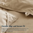 thumbnail image 6 of Summer Goose And Down Fiber Comforter King Size  Breathable Duvet Insert For Hot Sleepers Tencel Lyocell Shell 8 Corner Tabs Khaki Brown 106x90, 6 of 9
