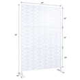 thumbnail image 3 of Tcbosik Metal Privacy Screen, 76"H x 48"W Outdoor Freestanding Decorative Privacy Fence for Patio Lawn Deck, White, 3 of 8