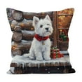 thumbnail image 2 of HCBY Christmas Winter Maltese Decorative Throw Pillow Covers, Dog Terrier Decorative Throw Pillows, Snowflake Porch Outdoor Pillowcase, Sofa Couch Cushion Case Home Decor Gift, 2 of 6