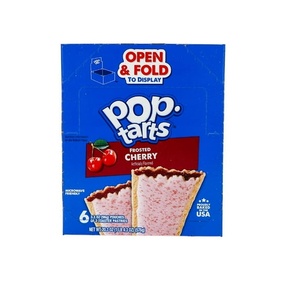 Kelloggs Pop Tart, Cherry, Count 6 (3.67 oz) - Granola/Cereal/Oat/Brkfast Bar / Grab Varieties & Flavors