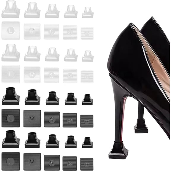 10 Pairs High Heel Protectors, Non-Slip Heel Covers for Grass, Heel Repair Caps for Outdoor Weddings, Heel Cover Replacement Tip Caps for Bricks and Cracks