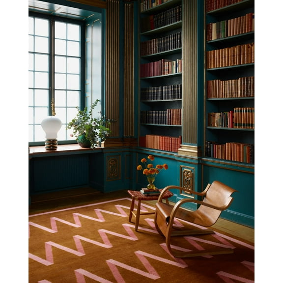 Mahi Rug Light Brown New Zealand Wool Printed Hand-Tuffted Carpets Area Rugs for Living Room, Bedroom, Any Room and Hallway (12X18 ft)