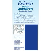 Refresh Optive Advanced PF Lubricant Eye Drops Preservative-Free Artificial Tears, 0.4 ml, 30 Count