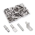 thumbnail image 2 of 104 Piezas Soportes Estantes Níquel Piezas Surtidas Pernos Estante Kit Multifuncional Acero Adecuado para Armario Estantería Muebles Vitrina Despensa plata, 2 of 8