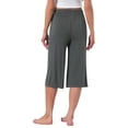 thumbnail image 3 of INSPIRE CHIC Women's High Waisted Pajama Shorts Viscose Comfy Soft Knee Length Long Shorts with Pockets S Deep Grey, 3 of 6