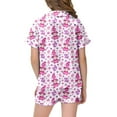 thumbnail image 4 of TZEWGL Night Suit For Infant 2 Sets For With Pygmy Print And Egg Print Short Sleeve Button Down Shirt and Shorts Sets Pjs For Kids size 6-7T, 4 of 5