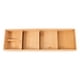 thumbnail image 2 of Organizador de cajones de madera para cubiertos, con 4 ranuras, para utensilios de cocina, organizador de cajones para guardar cubiertos, cucharas y tenedores., 2 of 5