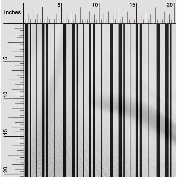 oneOone Georgette Viscose White Fabric Stripes Fabric For Sewing Printed Craft Fabric By The Yard 42 Inch Wide-D7Q