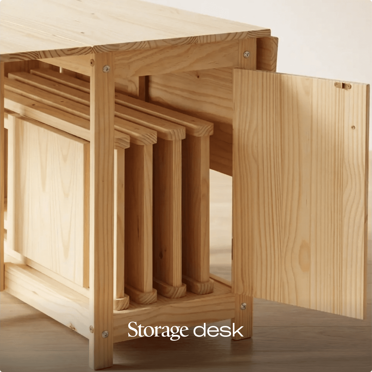 Solid Wood Tuck Away Dining Table and 4 Chairs Set - Perfect for