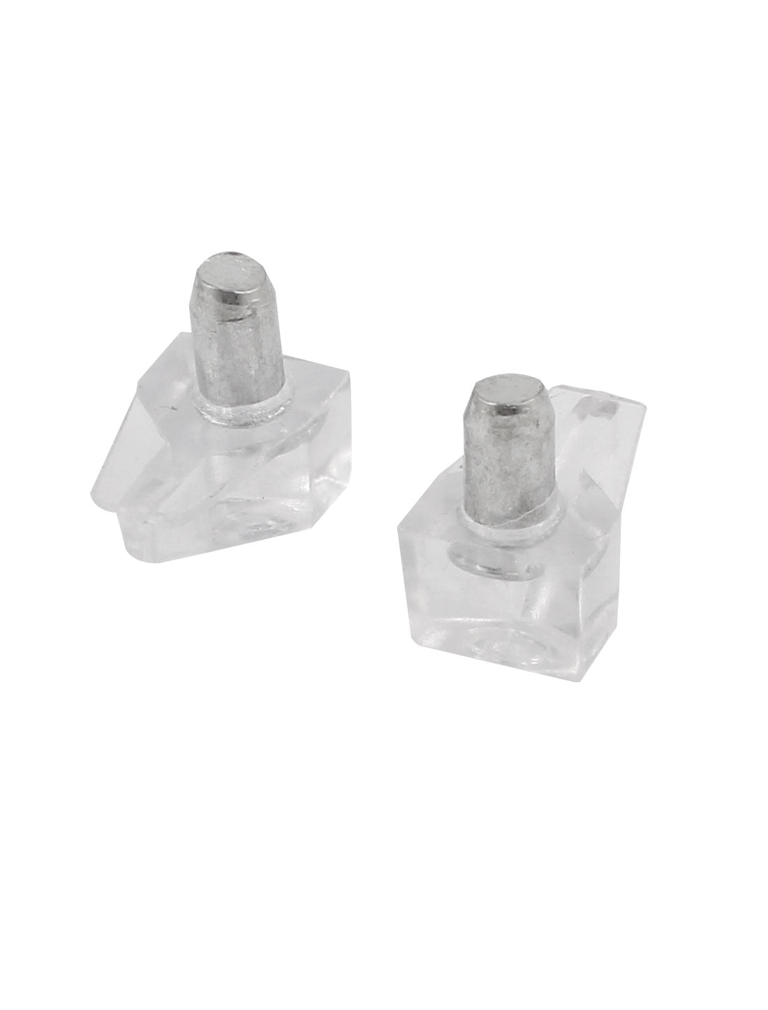 Glass Clear Shelf Support Lug Studs Metal Pin Type 5mm Dia 20