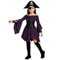 thumbnail image 6 of Kids Girls Pirate Dress Bell Sleeves Dresses for Girls with Corset Belt Handkerchief Hem Pirate Themed Party Outfits, 6 of 7