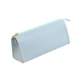 thumbnail image 2 of Estuches para lápices de cuero PU con cremallera Suministros de oficina multifuncionales Bolsa de aseo portátil de gran capacidad Bolsas de maquillaje , Azul Salvador estuche, 2 of 10