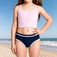 thumbnail image 2 of Dakiuu Girls Swim Bikini Bottoms Color Block Quick-Dry Rash Guard Swimsuit Girls' Low Rise Swimming Brief Suit for Beach Pool, 2 of 3