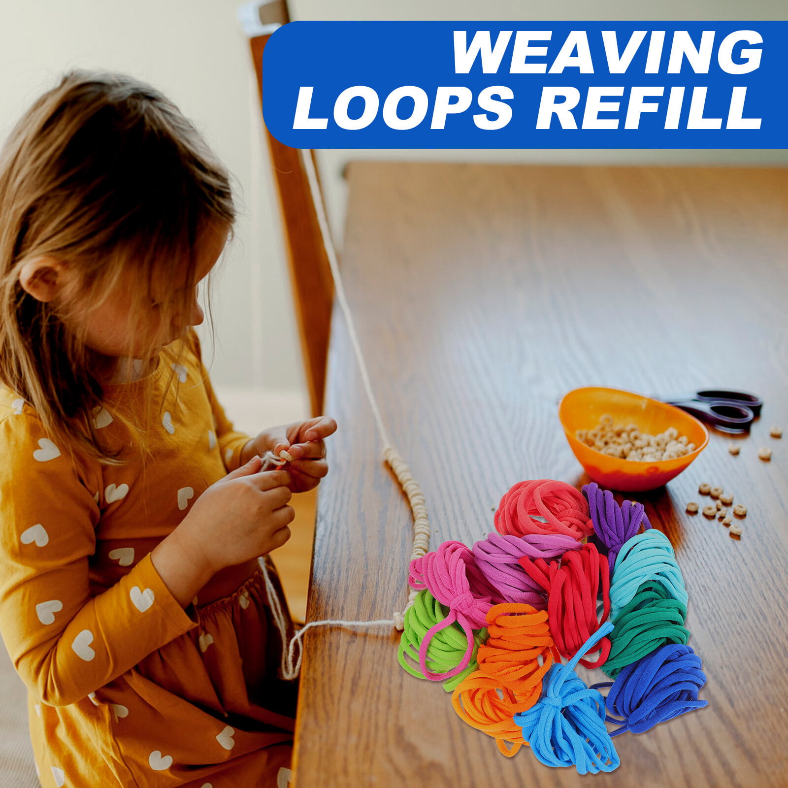 Kids Loom Loops Refills,192 Pcs Loom Potholder Loops Weaving Loom Loops  with Multiple Colors for Kids DIY Crafts Supplies 
