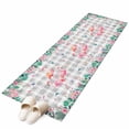 thumbnail image 2 of Pink Flamingo 2'x6' Runner Rug, Green Summer Tropical Botanical Grey Plaid Washable Non-Slip Area Rugs for Hallway Kitchen Floor Bedroom Entryway, StainResistant Laundry Carpet Decoration Indoor Mat, 2 of 9